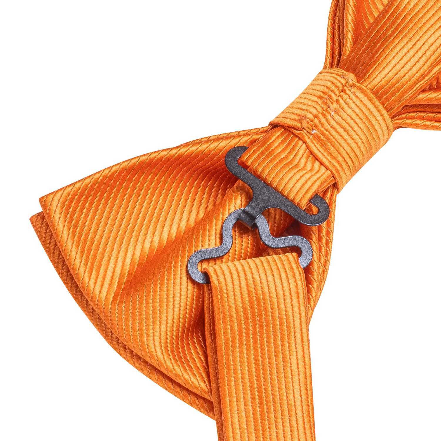 Dropsing solid silk mens tie Hanji cufflink set pre made tie complete set suitable for M wedding Y240925