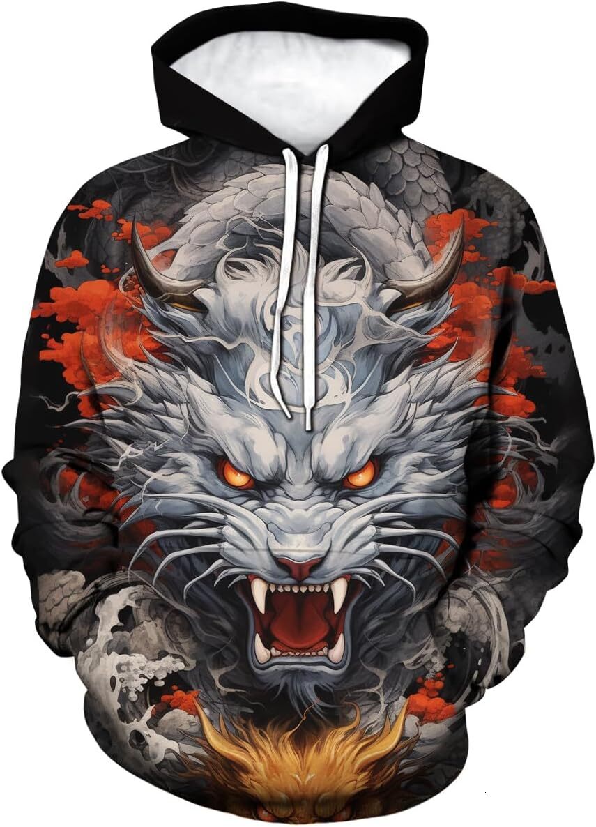 Hoodie for Mens Womens Mens Tiger Hoodie 3D Printed Hoodies Casual Graphic Sweatshirt With Pocket Graphic Hoodies sweatshirt Pullover Long Sleeve