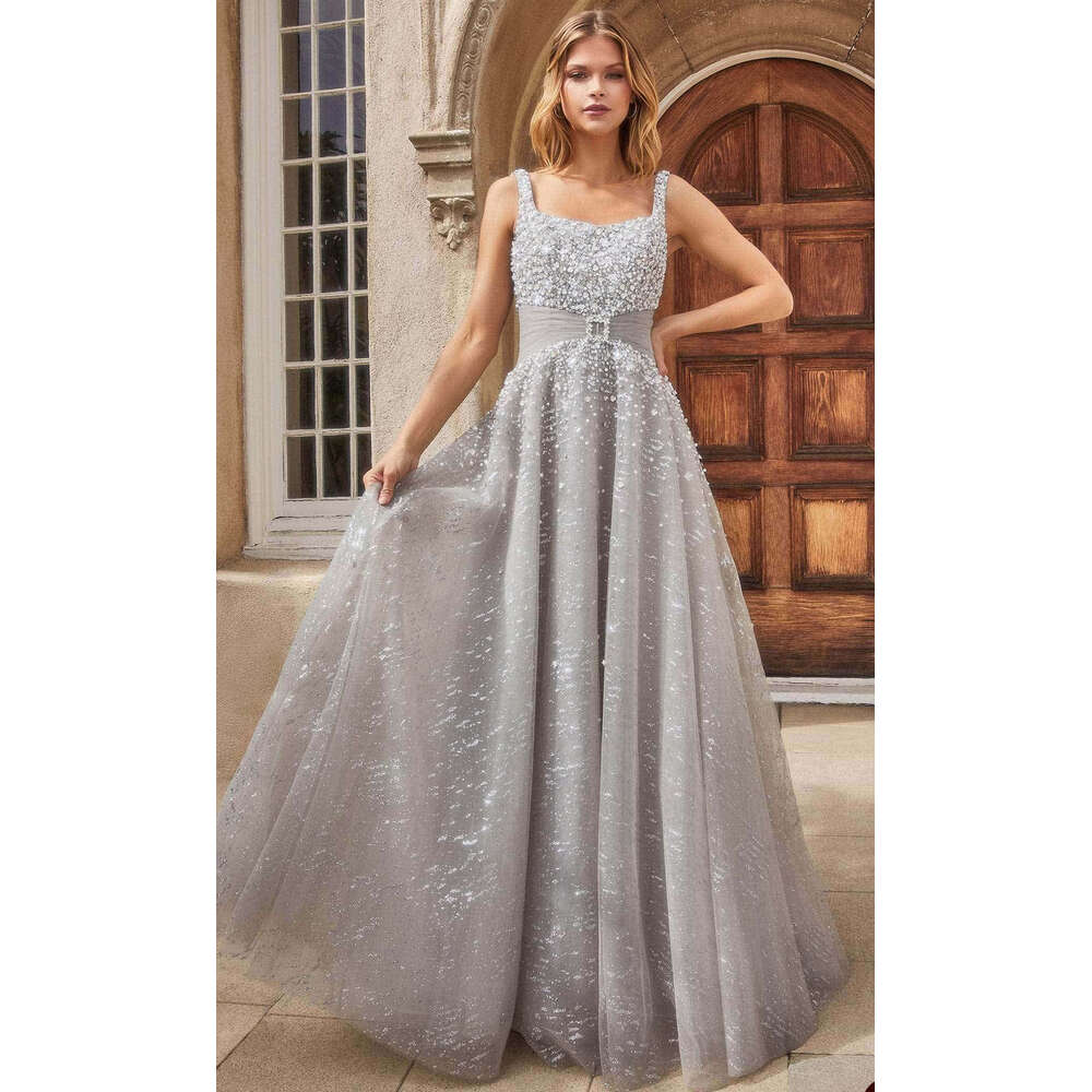 Sparkg Evening A-E Crystal Sequined Backless Sleeveless Prom Gown Princess Party Dress Vestido De Noite Custom Made 6660311