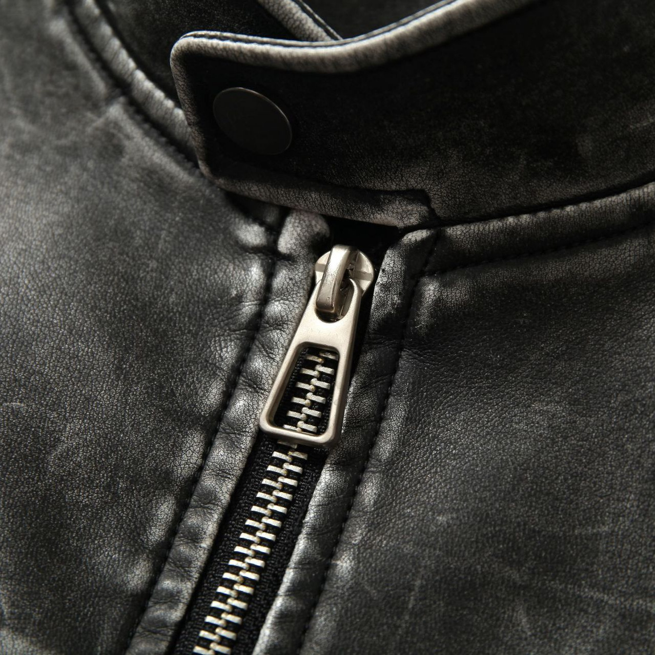 Autumn And Winter New American High Street Retro PU Imitation Leather Embroidered Jacket Men