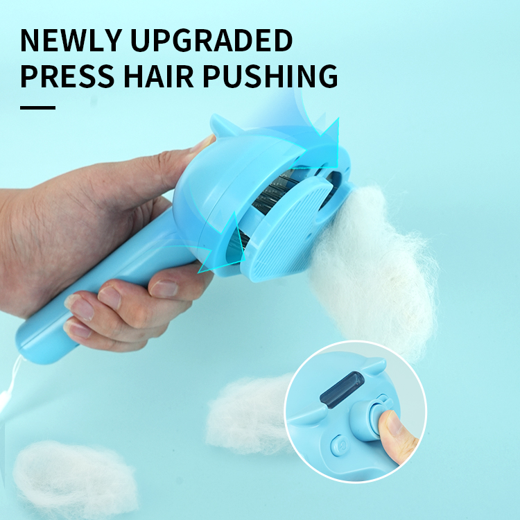 Convenient Cordless Pet Brush Dual Functions & Comfy Grip for Stress-Free Debris Removal