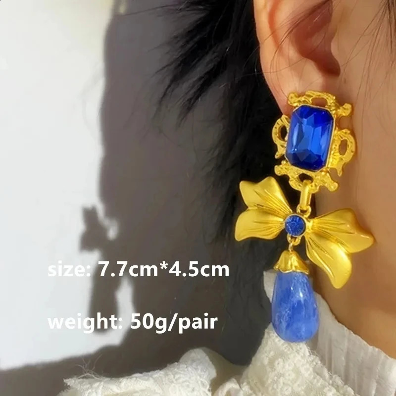 heart-shaped flower pearl metal stud earrings geometric resin round gold womens retro franc jewelry 240925