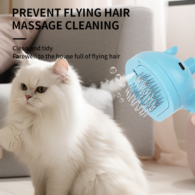 Convenient Cordless Pet Brush Dual Functions & Comfy Grip for Stress-Free Debris Removal