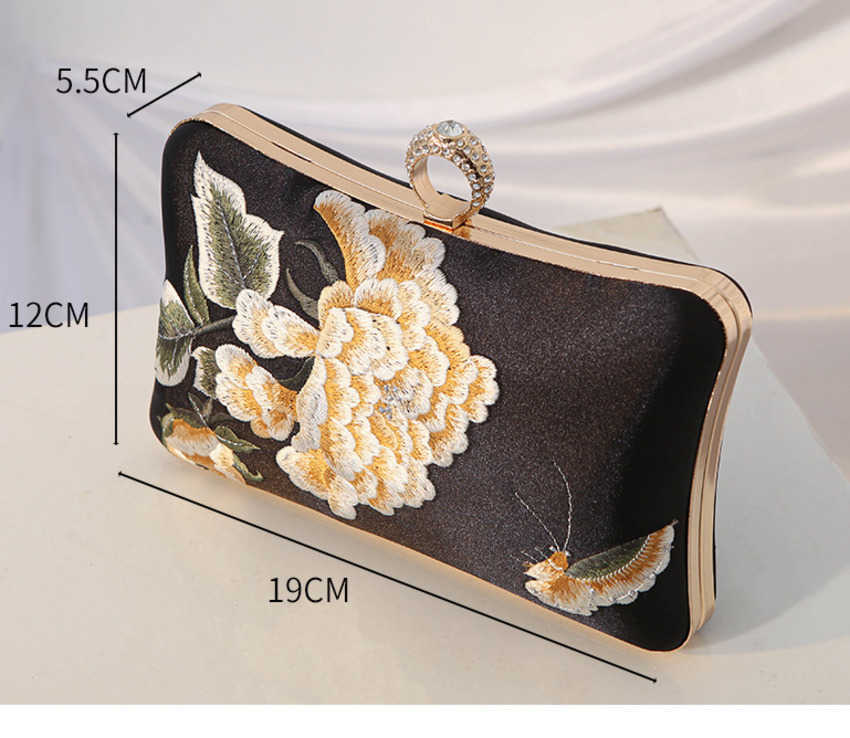 Clutch Bag Evening Banquet Bag New Cheongsam Bag Socialite Handbag Silk Embroidered Designer Bag Womens Banquet Handbag 240920