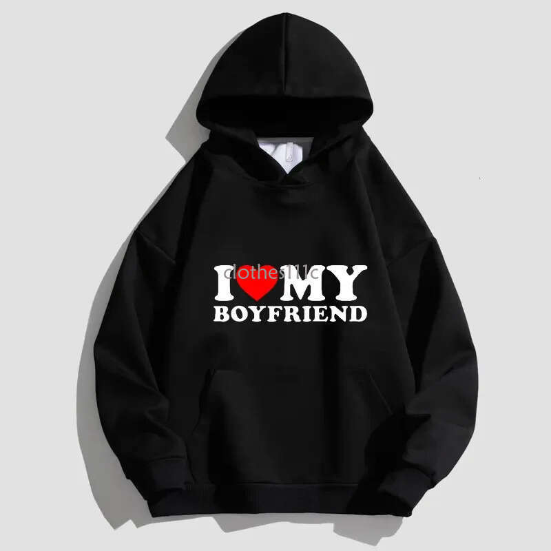 I LOVE MY GIRLFRIEND Print Unisex Hoodie Y2k Sweatshirt For Women's/Men's Sweatshirts Solid Hoodies Pullovers Tops