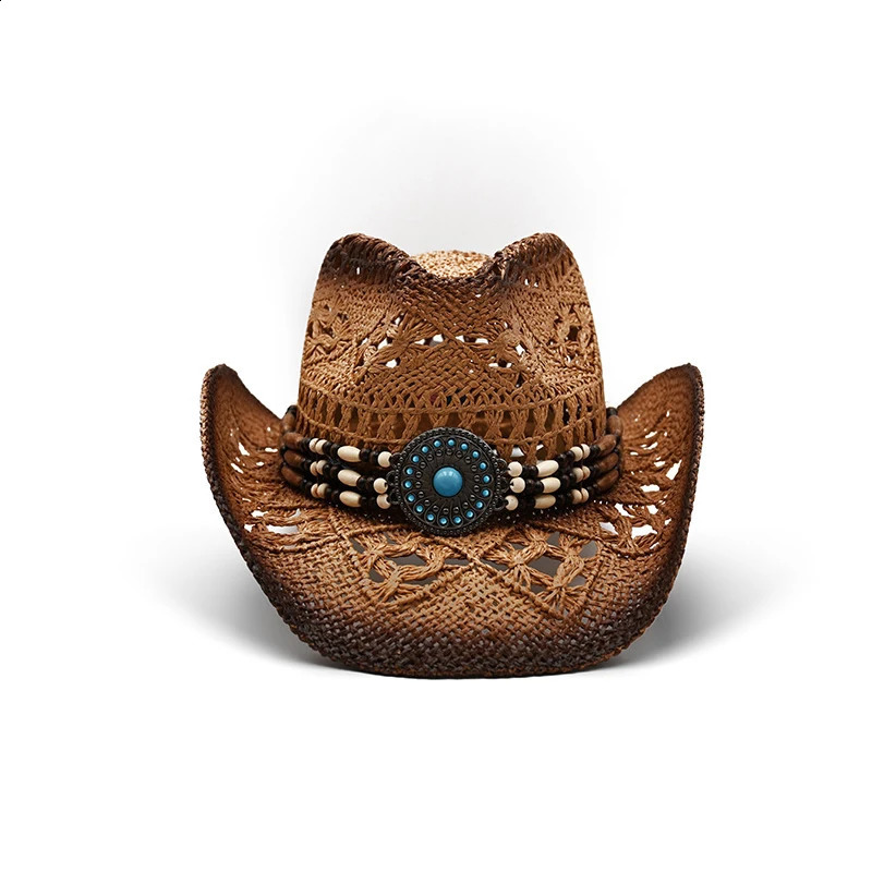 Retro American Western Cowboy Hat Summer Straw Hat Breathable Fashion Trend Sun Shield Hat Panama Jazz Hat Wholesale 240924