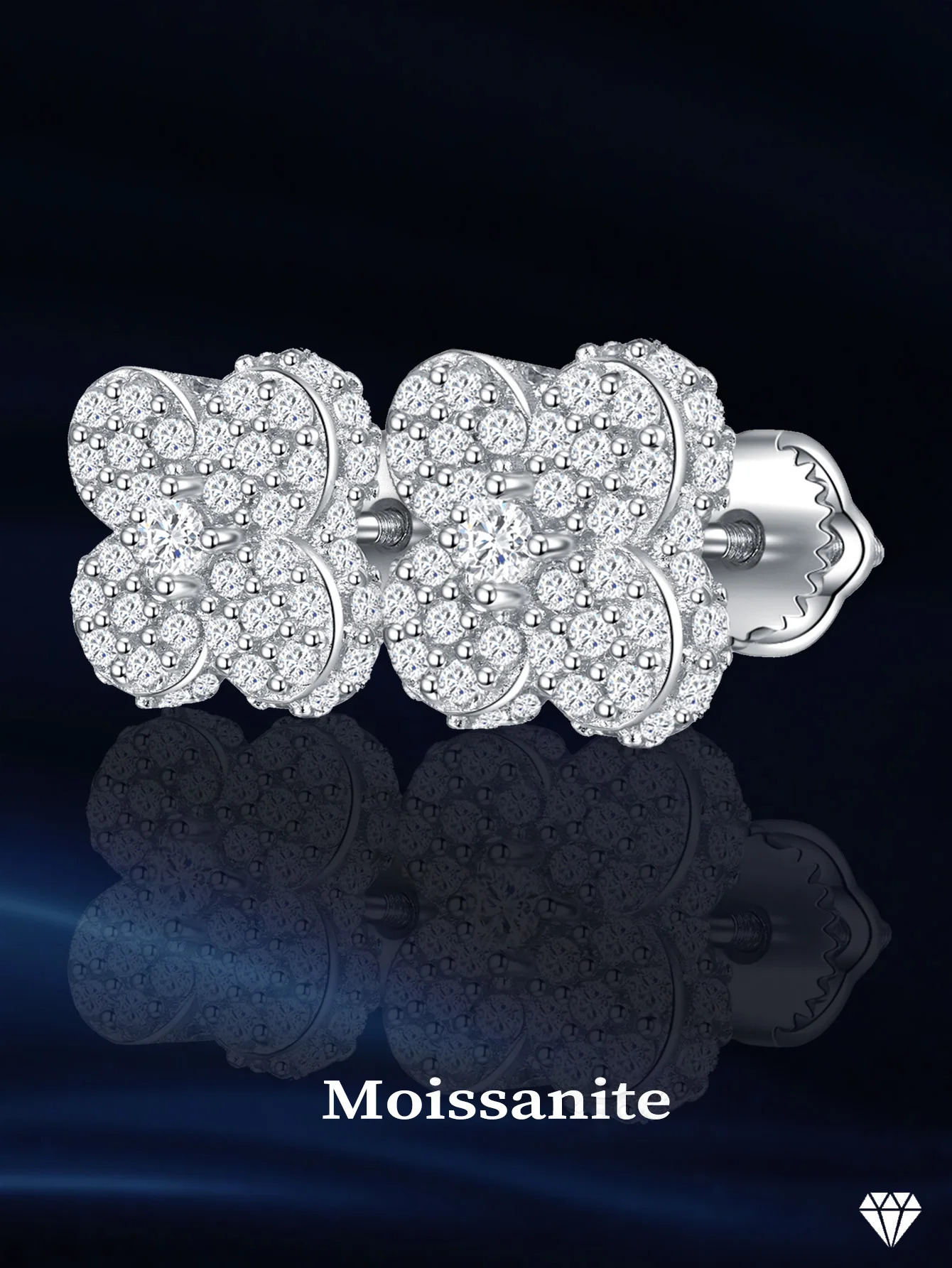 Flower earrings four leaf clover stud earrings earrings for women 240925