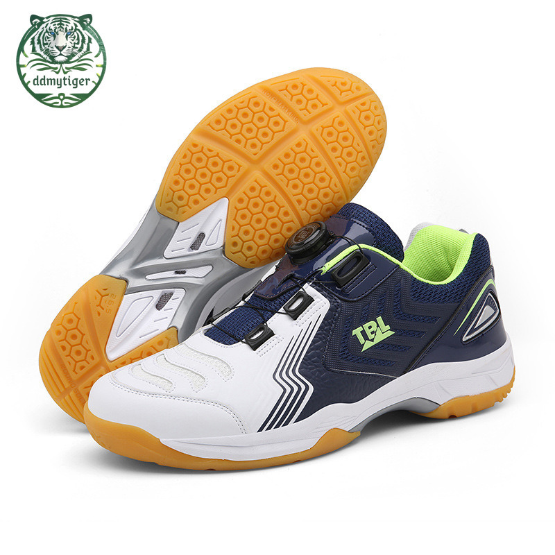 ddmytiger Badminton couple's style, table tennis shoes, wear-resistant non slip, four season rotating buckle, men's and women's sports 