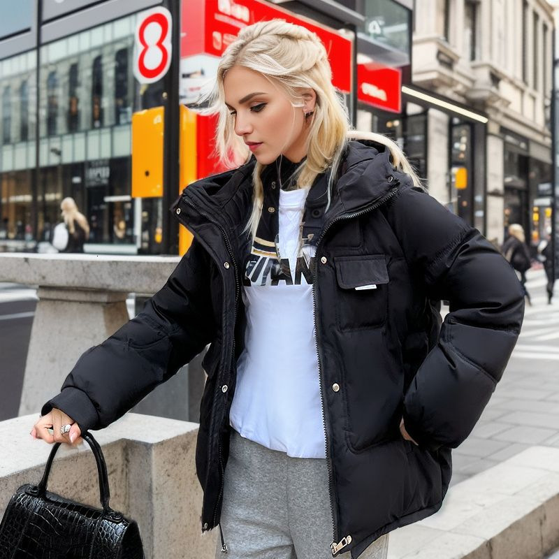 Puffer Jacket Fashion Down Cotton Jacket for Women Short and Short New Winter Jacket Trendy Top Cotton Jacket