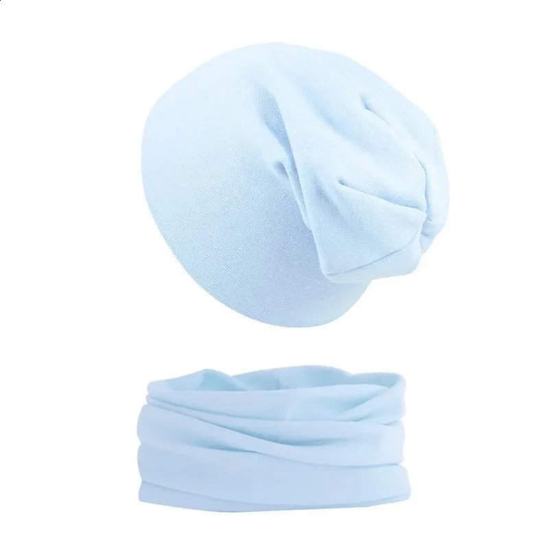 2 baby hat scarf sets for boys and girls hiphop hats autumn soft elastic beanie cotton born warm accessories 240925