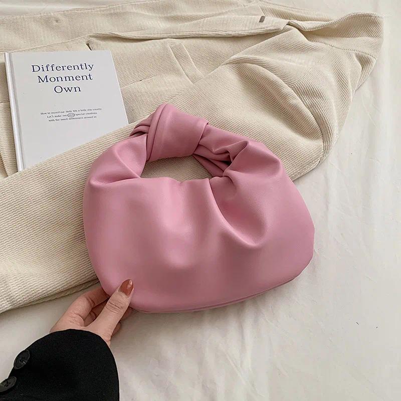 Free Shipping Shoulder Bags 2024 Fashion Hobo Bag Handbag Brand Women Tote Knotted Handle Clutch Purple Green Pu Leather Ladies Designer Bag Luxury Ba