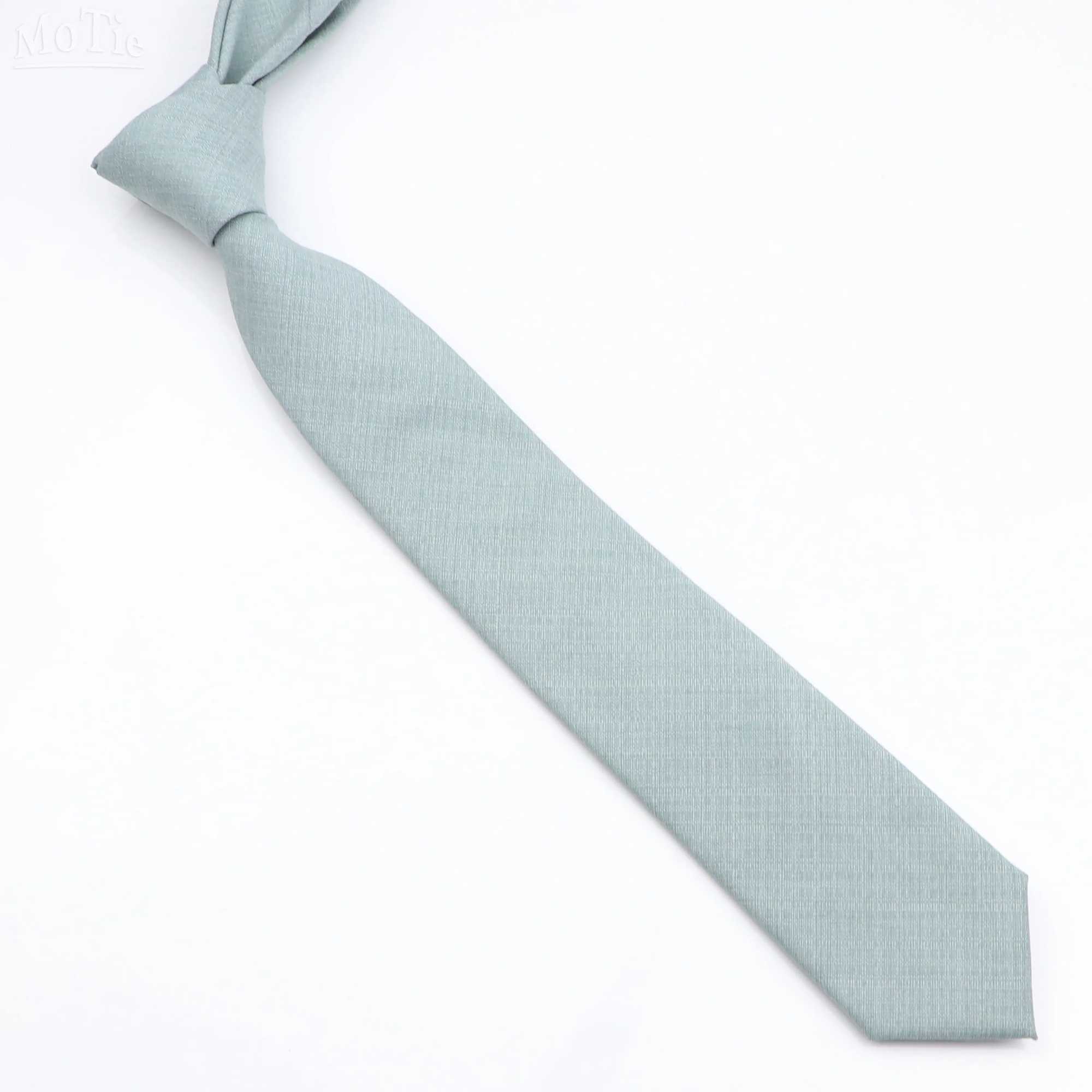 New Mens Solid Color Tie Skinny Casual Anti-wrinkle Necktie For Wedding Suit Neckties Blue Grey Ties Cravat Gift Accessory X250407