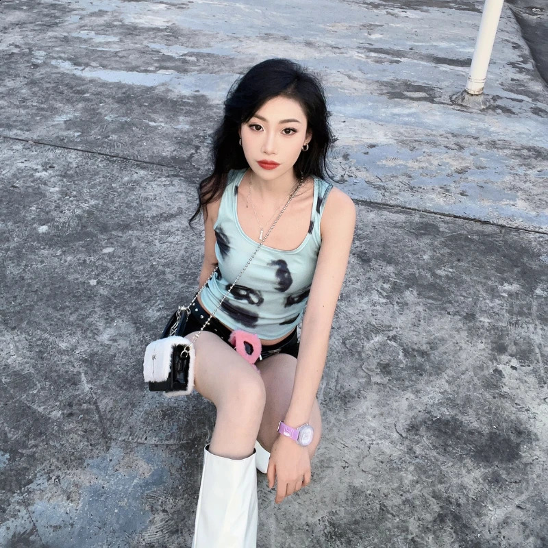New Free Shipping Designer Bag Xiuya Y2k Gothic Handbag For Women Soft Plush Cross Applique Chain Shoulder Girls Hip Hop American Style Crossbody Bag