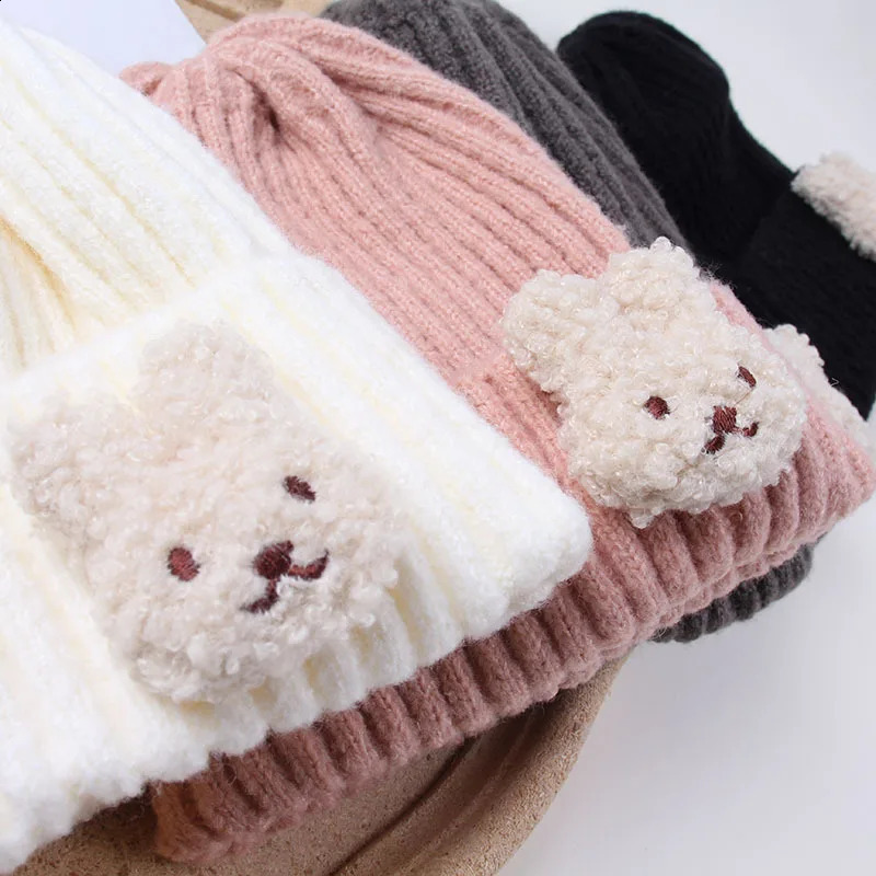 Autumn Winter Baby Hat Warm Knitted Boy Girl B 240925
