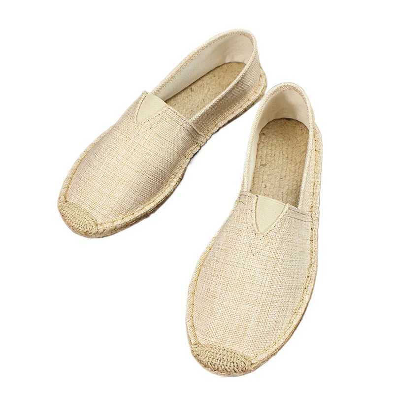 Autumn Men Canvas Shoes Breathable Mens Casual Shoes Slip-On Hemp Shoes Graffiti Espadrilles Women Footwear Flats M240925