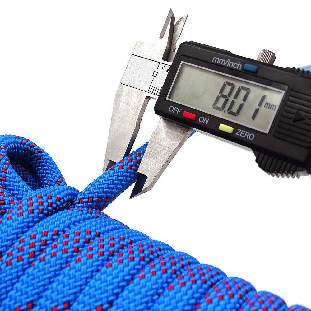 High strength 8mm climbing rope static outdoor survival fire safety rope climbing rope climbing accessories equipment CL240926