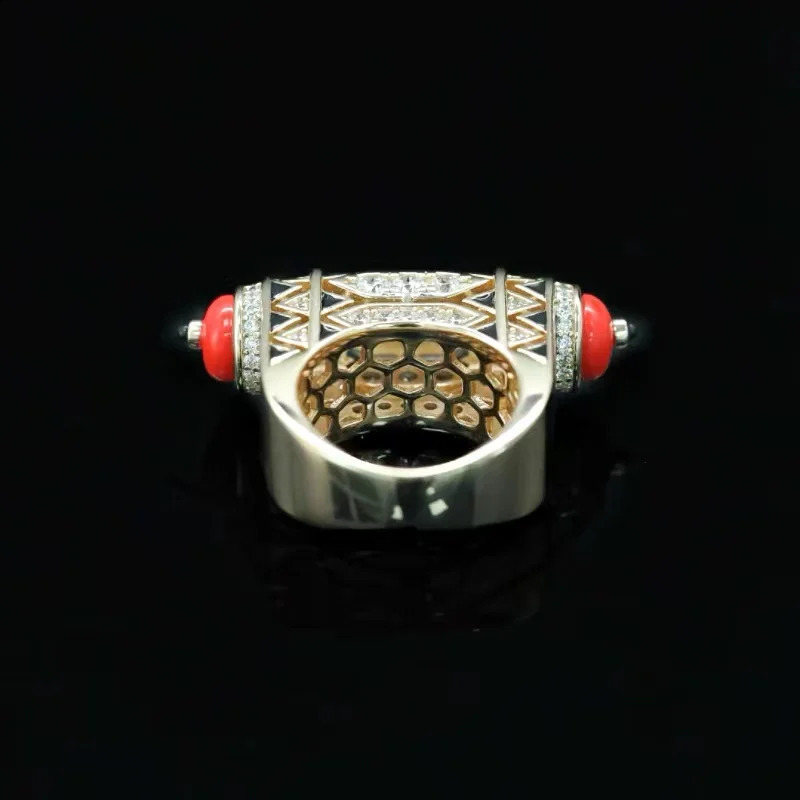 ZOCA 925 Pure Silver Ring K Gold Plated Womens Ring Pure Silver 925 Silver Jewelry Womens Ring 240925