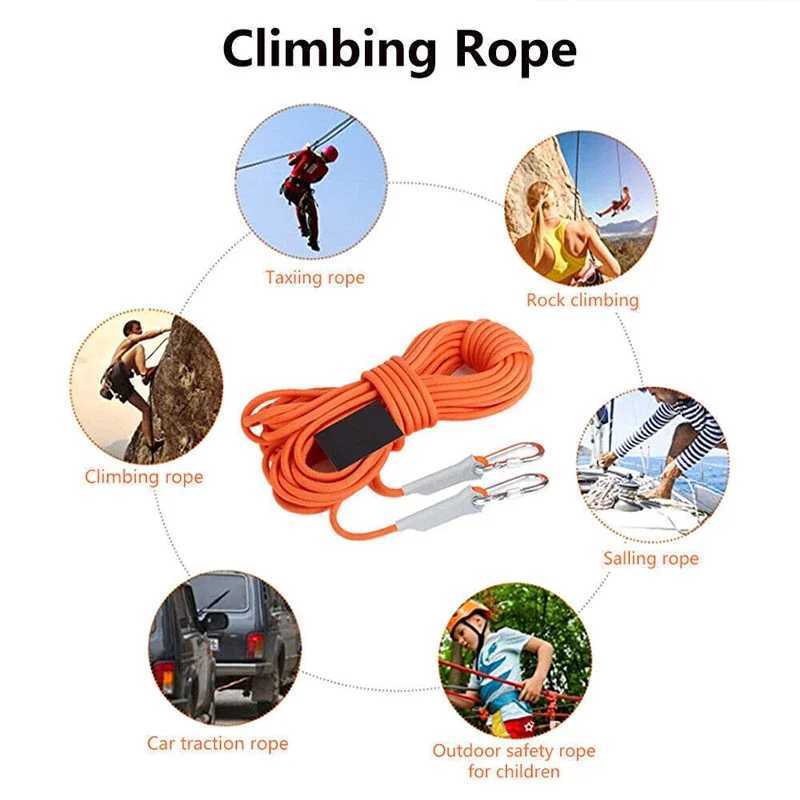 10/12mm Outdoor Climbing Rope 10M/20M Rock Climbing and Inflatable Safety Rope Outdoor Safety Escape Equipment Supplier CL240926