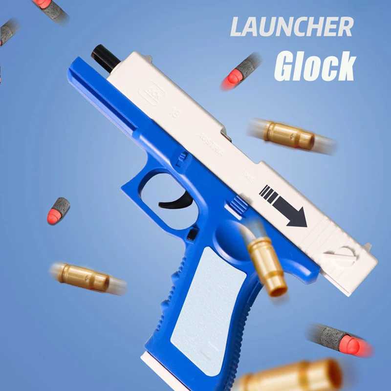 Shell Ejecting G17 toy gun education toy foam soft bullet blasting machine children boy adult air gun childrens birthday gift Y240925