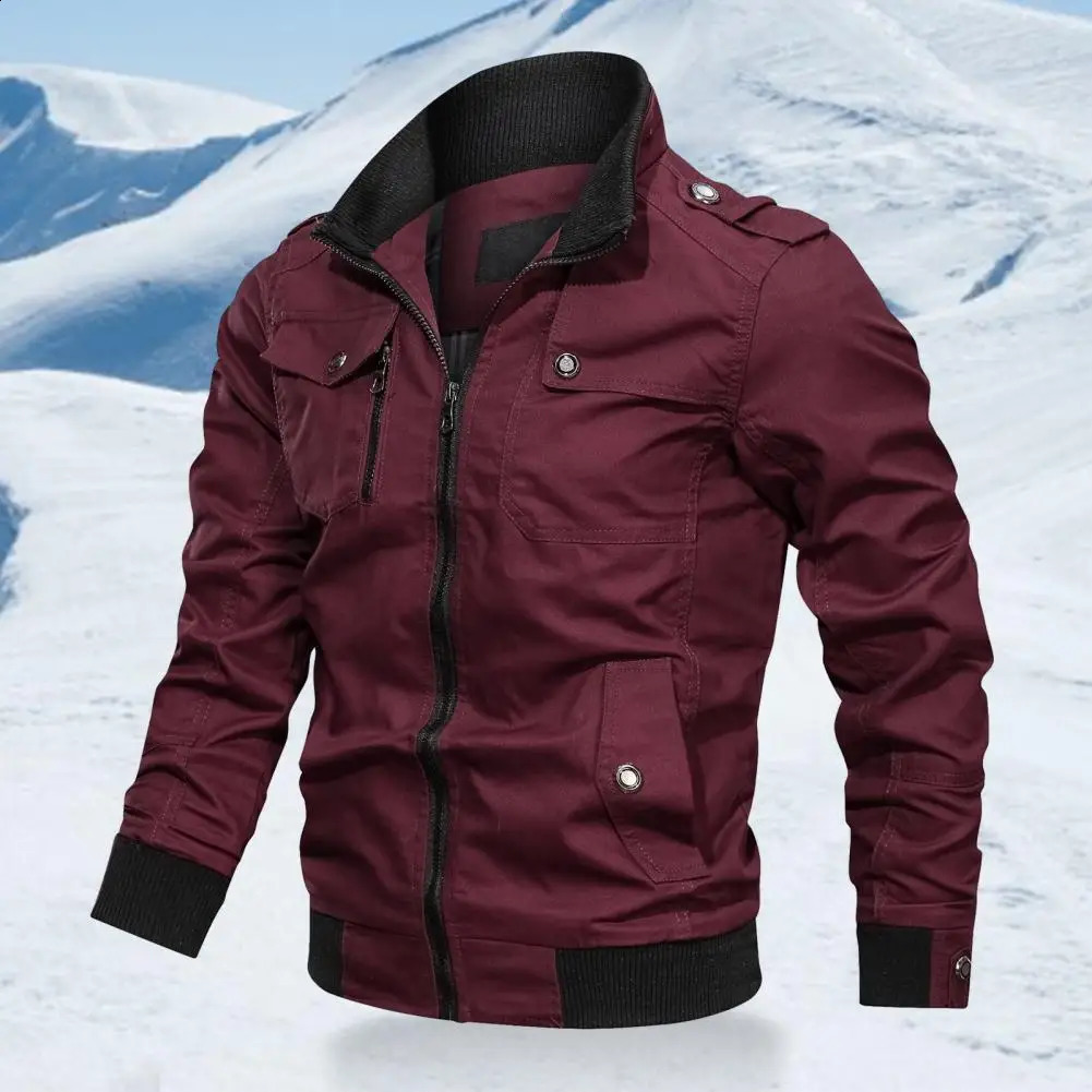 2023 Men Cotton Cargo Jacket Bomber Jackets Autumn Pilot Coat Flight Coats Male Windbreaker 240924
