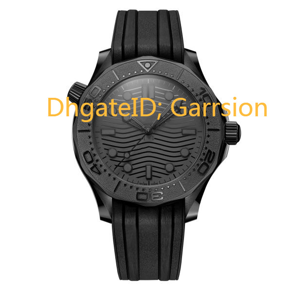 all black automatic watch for men mechanical high quality watches fashion men's montre de luxe luxury design reloj with rubber strap driving 8800 movement menswatch