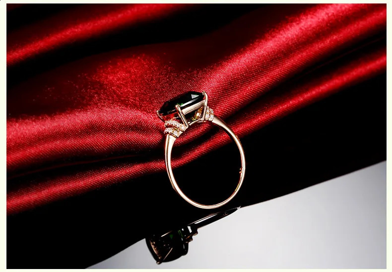 Real 14K rose gold natural grandmother green jade ring for women Anillos jade gemstone yellow jade Bizuteria jewelry 14K gold ring 240924