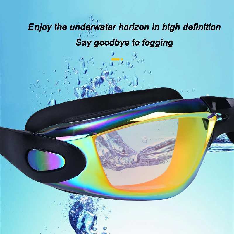 Newly designed high-definition adult swimming goggles with silicone waterproof and anti fog coating professional CL240927