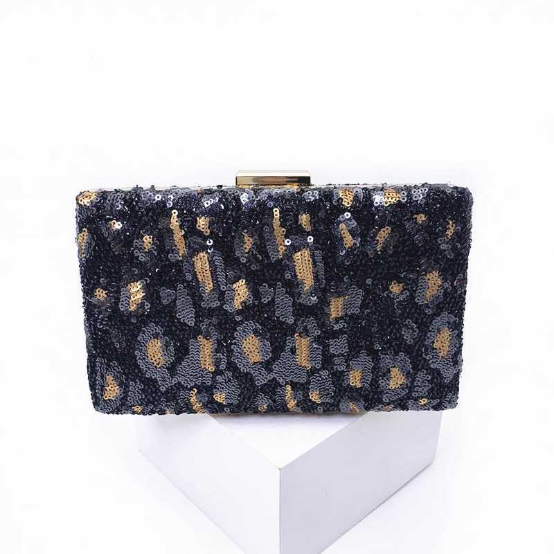 Clutch Bag Wind Bead Dress Evening Bag Hand Designer Bag Leopard Pattern Dinner Bag Temperament Bride Bao Lady Bag 240920