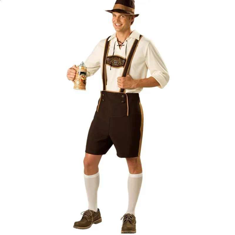 Maid Dress Adult Bavarian Beer Festival Dress Beer Carnival Party Dress Fancy Dress Mens Lederhosen Dirndl Dress 240926