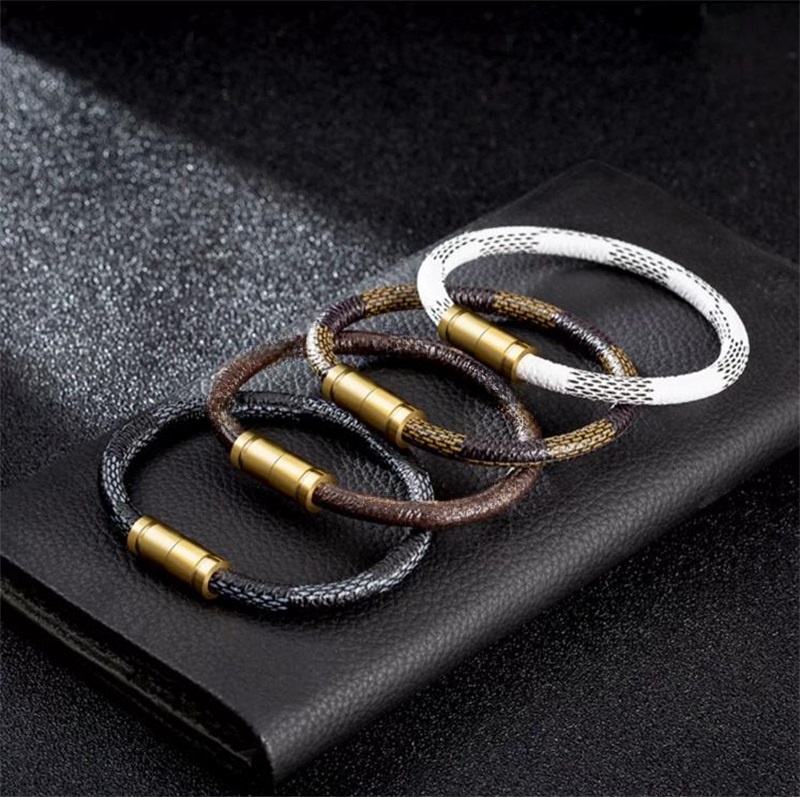 leather bracelet designer bangle braclet men plated gold jewelry designers fashion bangles exquisite fashionable old flower 17/19cm/21cm classic vintage