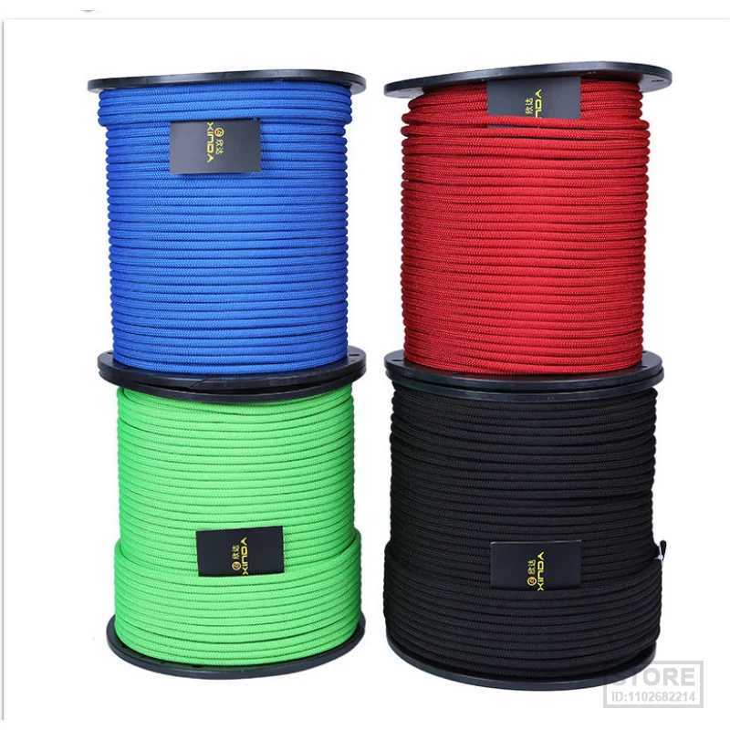 8mm diameter professional climbing rope outdoor hiking Corda high-strength safety rope fireproof umbrella CL240926