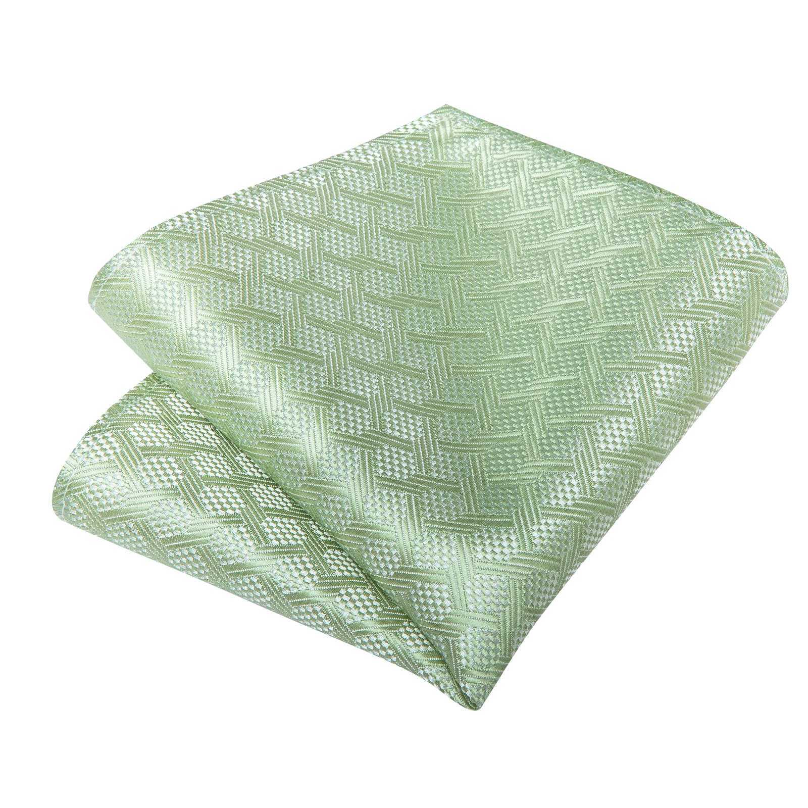 Sage Green Solid Plain Silk Tie Mens New Arrival Fashion Wedding Party Gro Husband Set Accessories Necktie Pocket Square Y240925