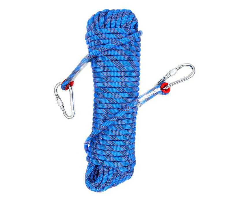 Climbing rope 10mm tree wall climbing equipment Outdoor fire escape safety rope buckle 10m 20m 30m CL240926