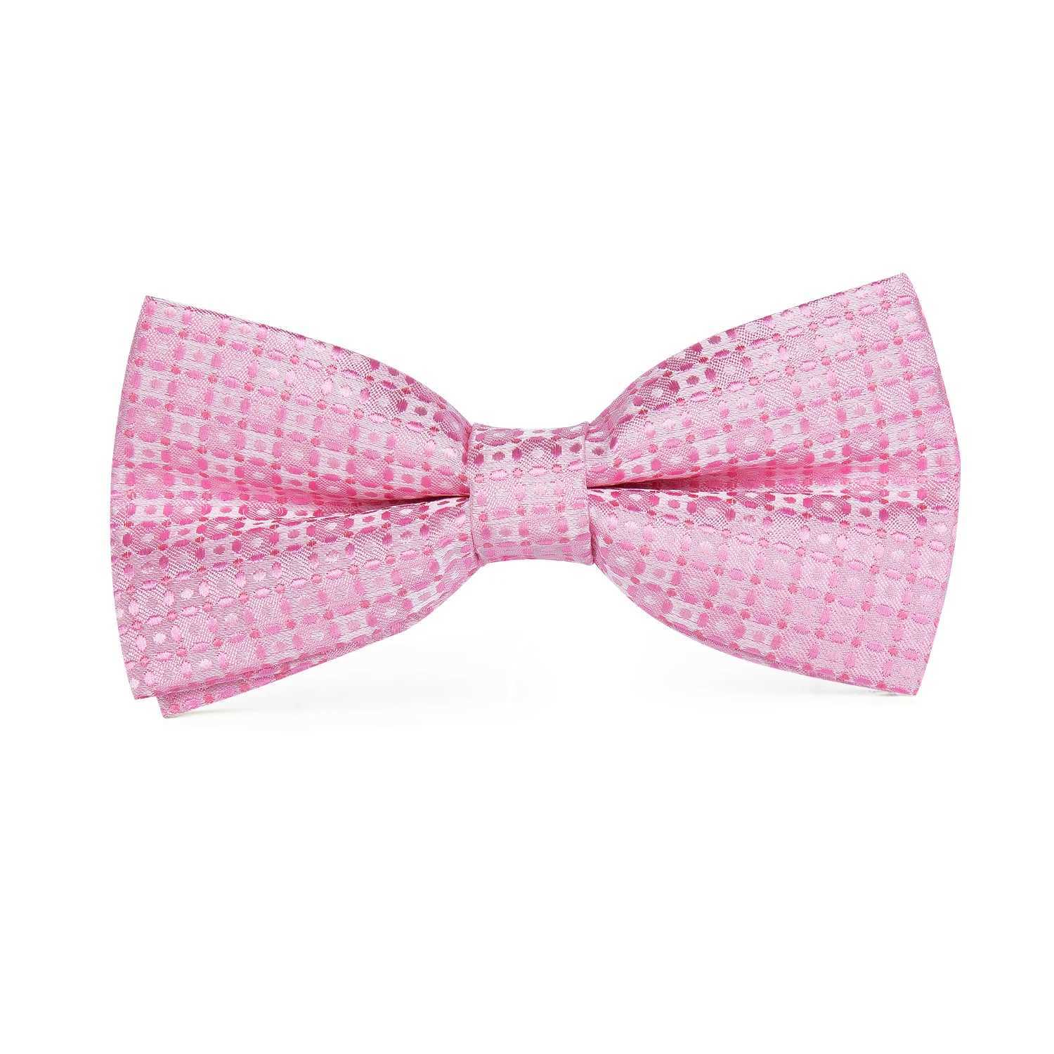 Hi tie Dot Silk Mens Pre tied Bow Hanky Cufflink Set Knot Bowtie for M Wedding Business Y240925