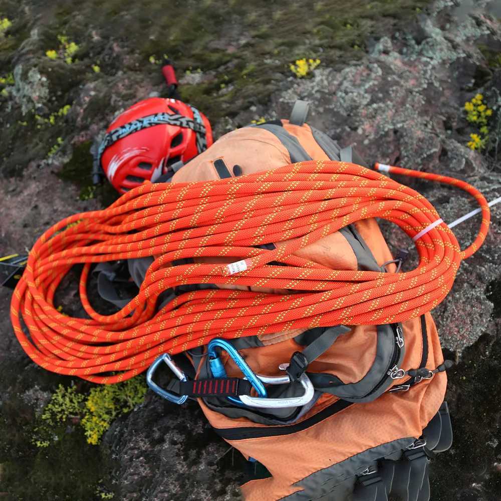 XINDA 10mm 11mm diameter climbing rope static rope 5200lbs high-strength hanging rope safety climbing equipment survival CL240926
