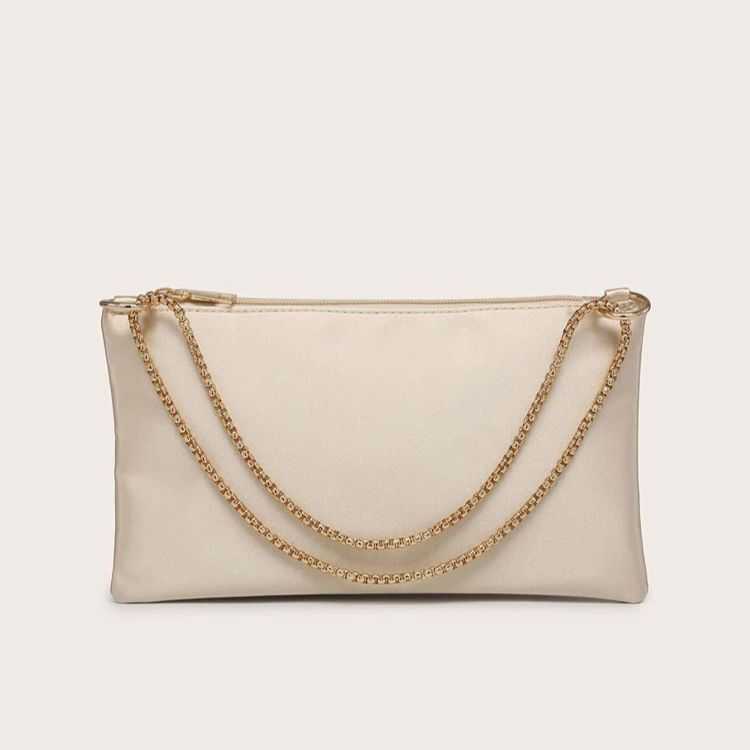 Clutch Bag Solid Color Satin Silk Designer Bag Fabric For Womens Niche Simple Chain Underarm Square Bag Party Dinner Bag 240920