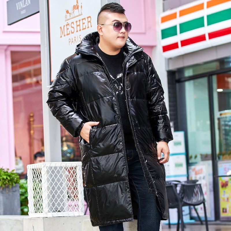 foreign trade winter men's overweight plus plus plus plus size same style as chinese opera star cold proof extended over the knee down jacket jac