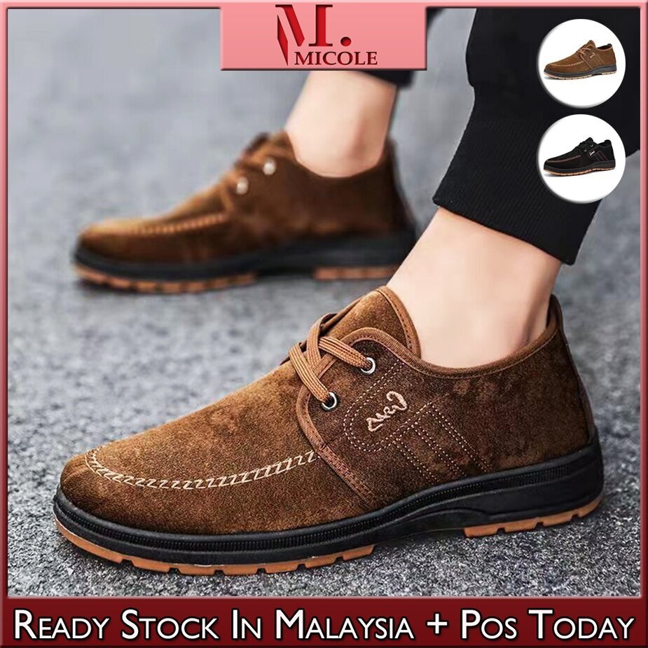2025 Designer New Fashionable Men's Suede Shoes Shoes Kasut Guys Walking And Running Sports