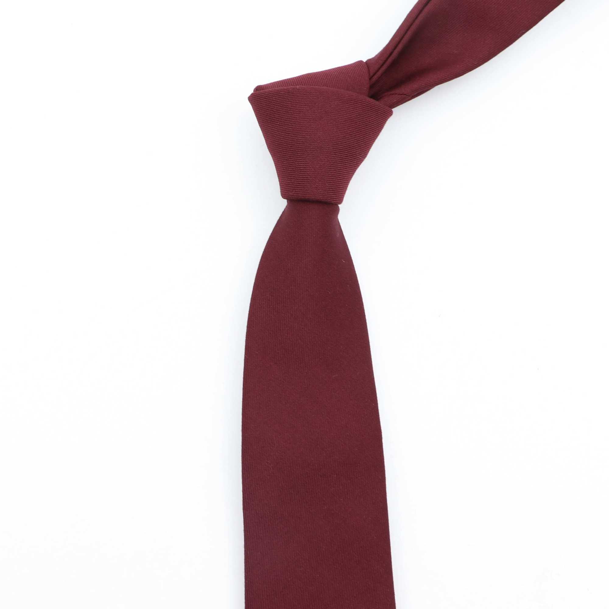 Mens 6cm high-quality pure cotton handmade thin flat collar mens slim fit suit casual tie Y240925