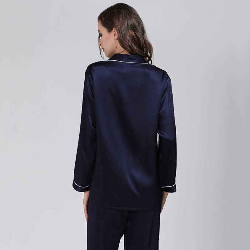 New 100% Silk 100 % Silk Pajamas For Women pyjamas women nightwear pijama Luxury Brand sleepwear pajama set Thick 16.5 Momme M240925