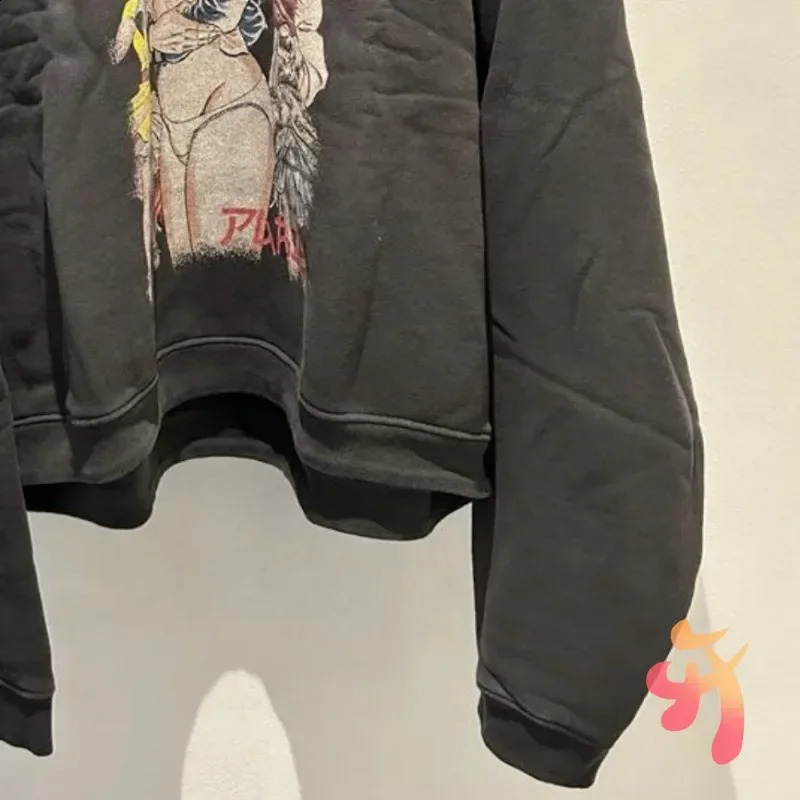 24ss Winter ERD Sweatshirts Vinatge Washed Geisha Print Casual Street Men Women Enfants Riches Deprimes Round Neck Pullover 240925