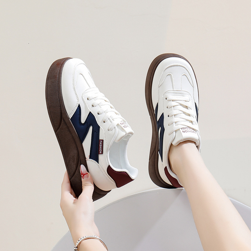 White Shoes for Women 2024 New Autumn Student Korean Edition Versatile Casual Ins Trendy Shoes Thick soled Fashion Board Shoes T02