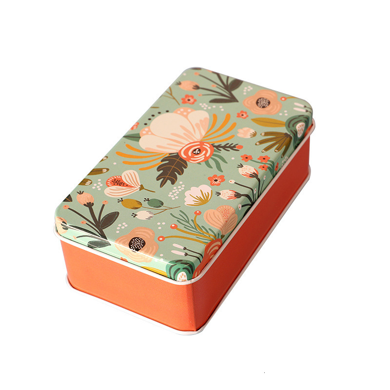 Exquisite Pattern Square Sealed Dustproof Hairpin Leather Ring Debris Sorting Random Sheet Sundries Collection Containers Candy Storage Box