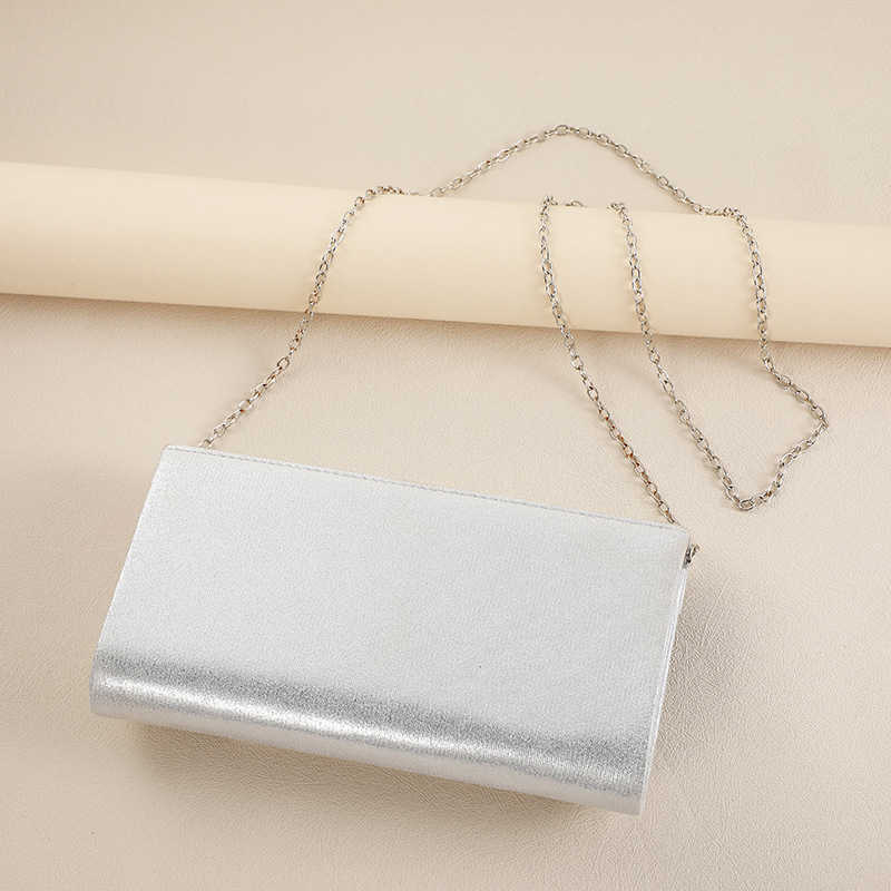 Clutch Bag Summer New Crossbody Bag Chain Small Square Bag High-end Designer Bag Stylish Pu Leather Hand-held Dinner Bag 240920