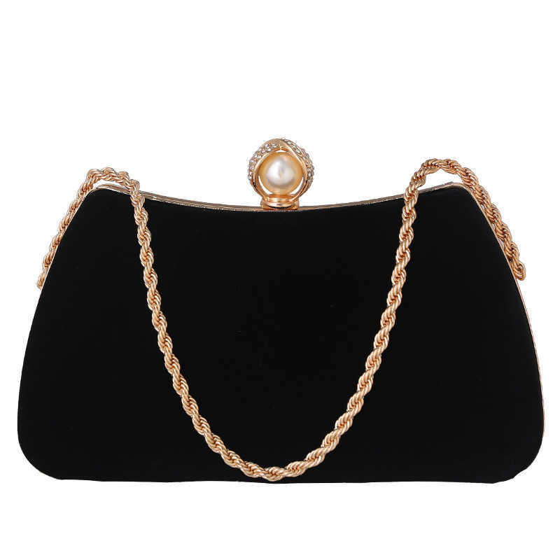 Clutch Bag Minimalist Fashionable Velvet Designer Bag With Diamond Inlay Dress One Shoulder Slanted Cross Hand-held Qipao Bag Banquet Dinner Bag 24092