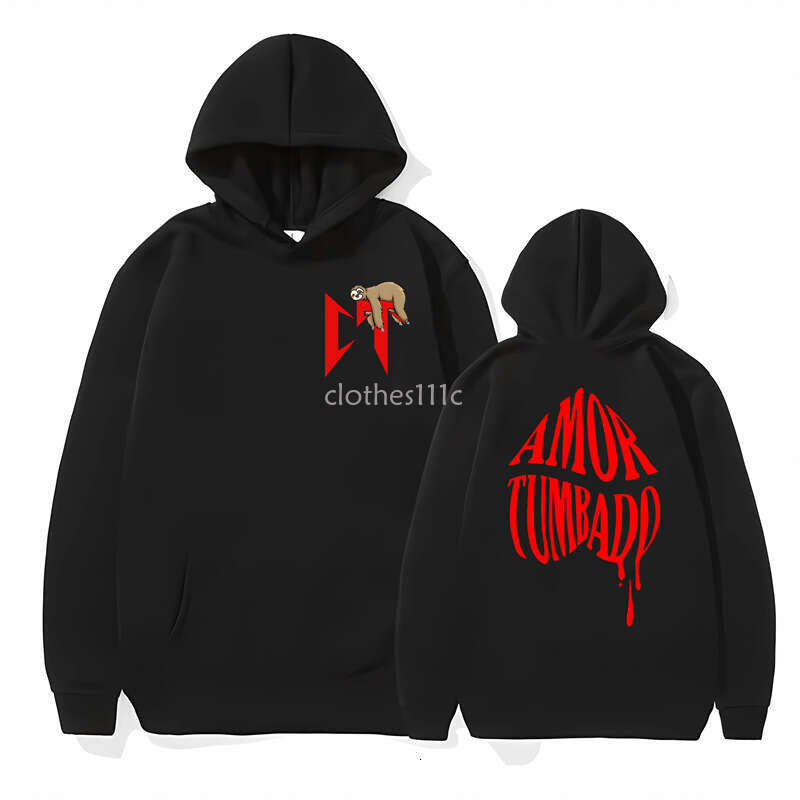2024 Hottest CT Sloth Printed Corridos Tumbados Men Women Natanael Cano Clothing Hoodies New Design Street Style Hoodie