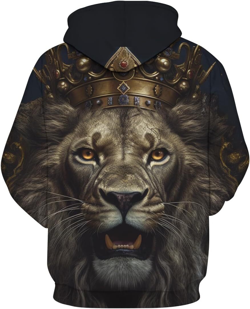 Hoodie for Mens Womens Mens Lion King Hoodie 3D Print Novelty Graphic Hoodies Fashion Lion King Pullover Graphic Hoodies sweatshirt Pullover Long Slee