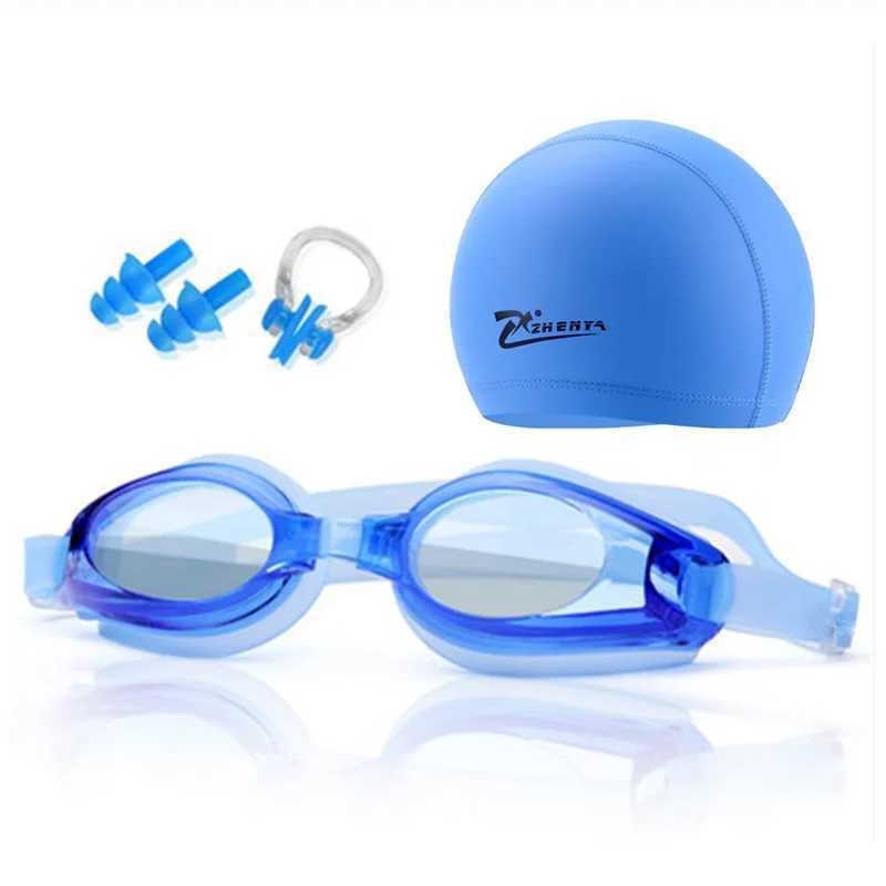 New anti fog and waterproof swimming goggles mens womens childrens adult sports diving eyes swimming caps swimming goggles earplugs CL241010