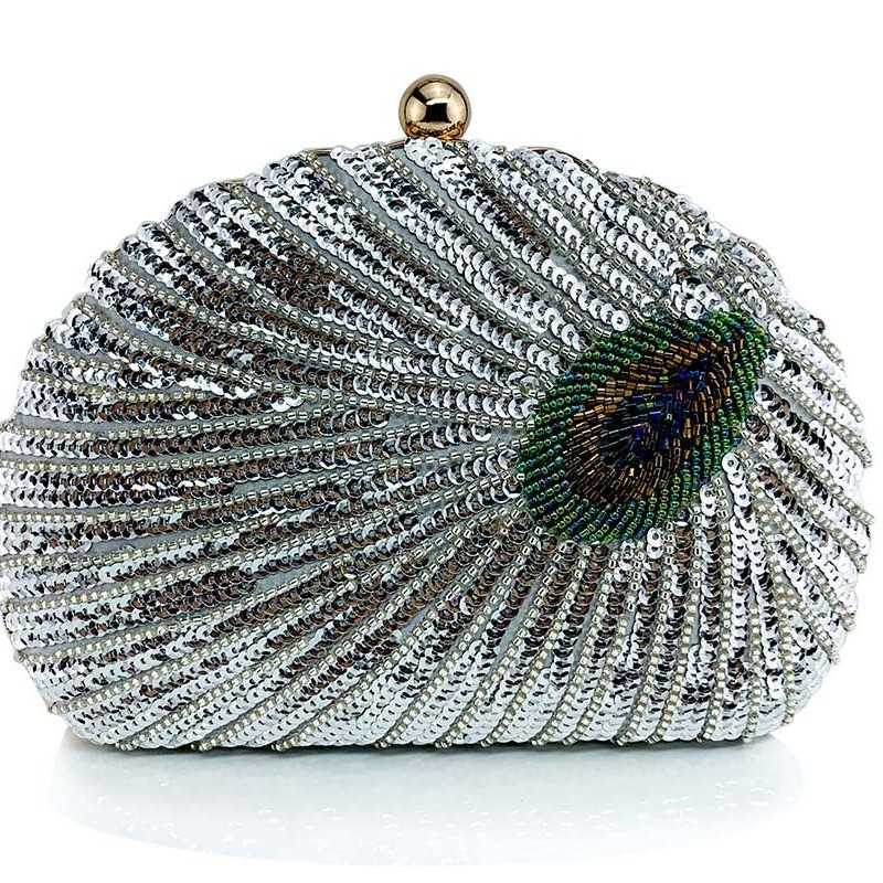 Clutch Bag Heavy Craft Beaded Embroidered Designer Bag Sequin Evening Dress Dinner Bag Cheongsam Slanting Across One Shoulder Handbag 240920