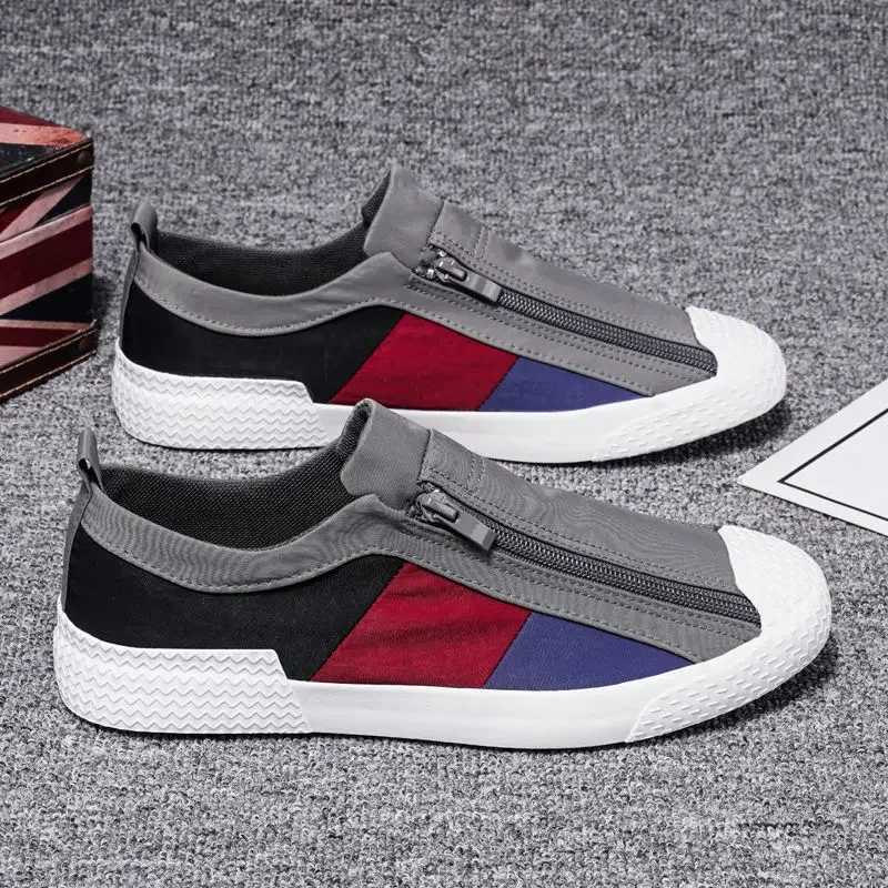 Mens Vulcanized New in Designer Sneakers Breathable Men Loafers Canvas Mocassins Soft Sole Comfortable Casual Shoes Flats M240